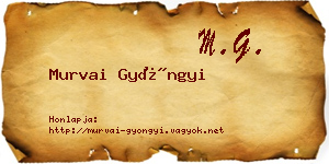Murvai Gyöngyi névjegykártya