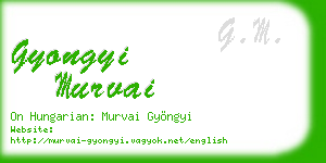 gyongyi murvai business card