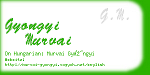 gyongyi murvai business card